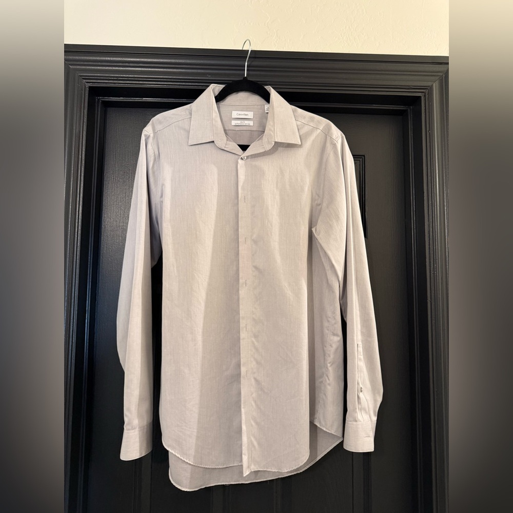 Calvin Klein Light Gray Dress Shirt